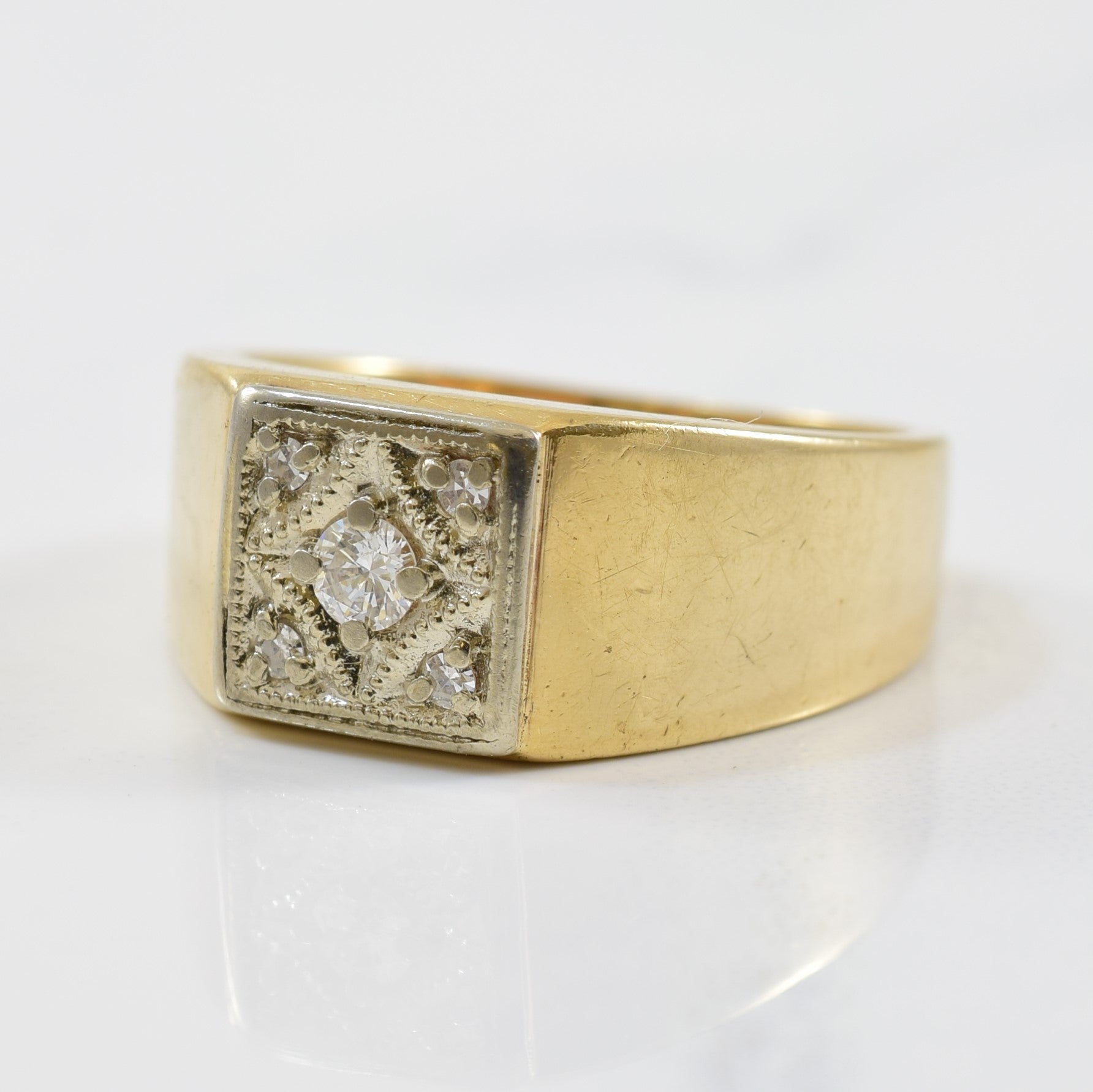 Diamond Milgrain Textured Ring | 0.10ctw | SZ 6.25 |