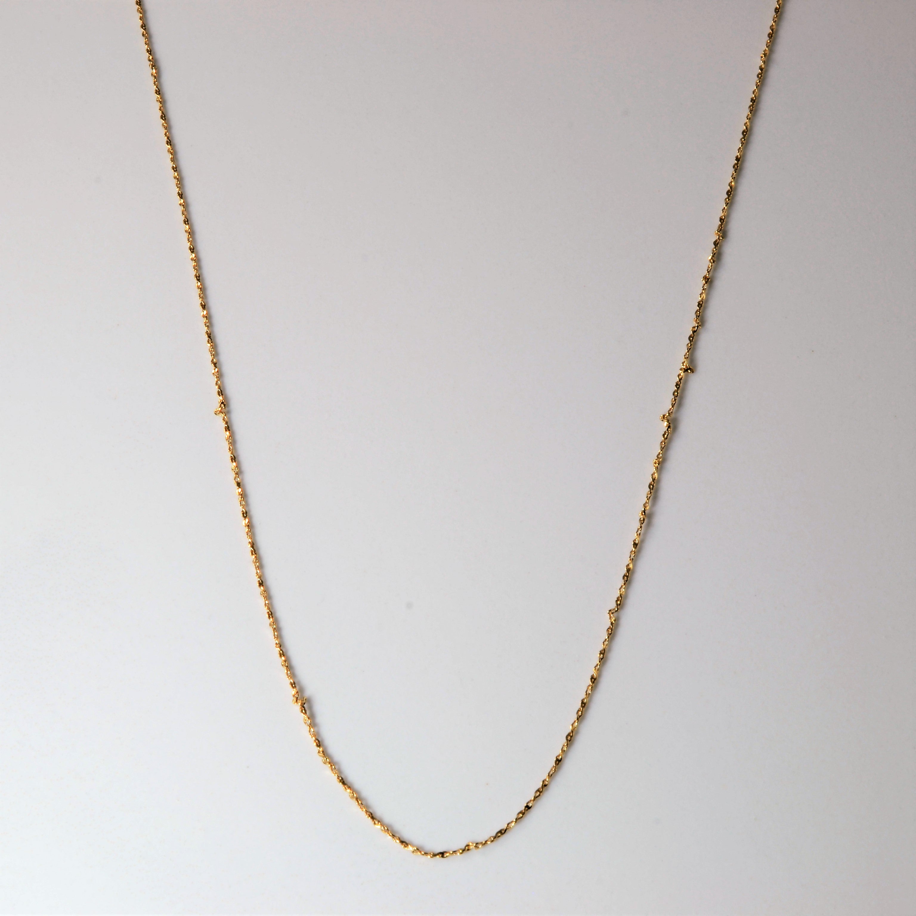 10k Yellow Gold Twisted Serpentine Chain | 18" |