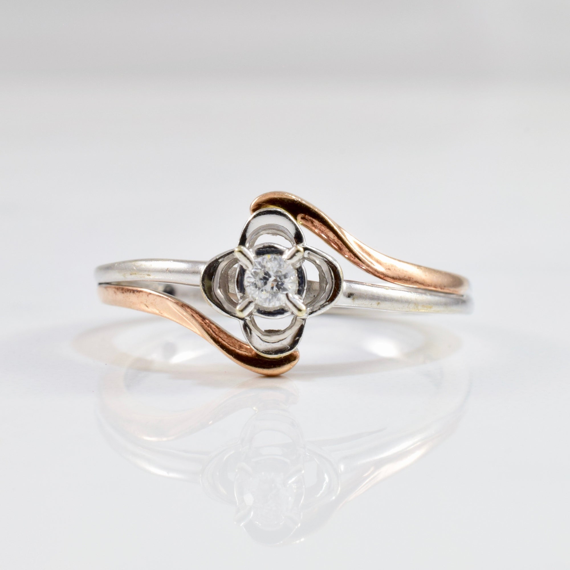 Floral Diamond Ring | 0.05 ct SZ 6 |