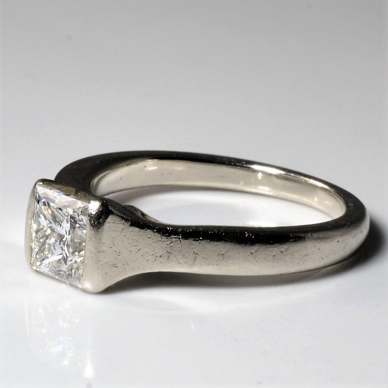 Semi Bezel Set Princess Engagement Ring | 1.10ct | SZ 6.25 |