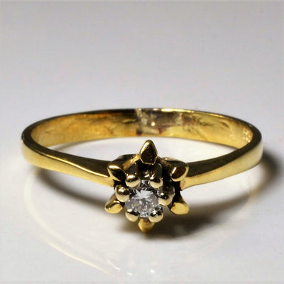 Petite Floral Diamond Ring | 0.08ct | SZ 7 |