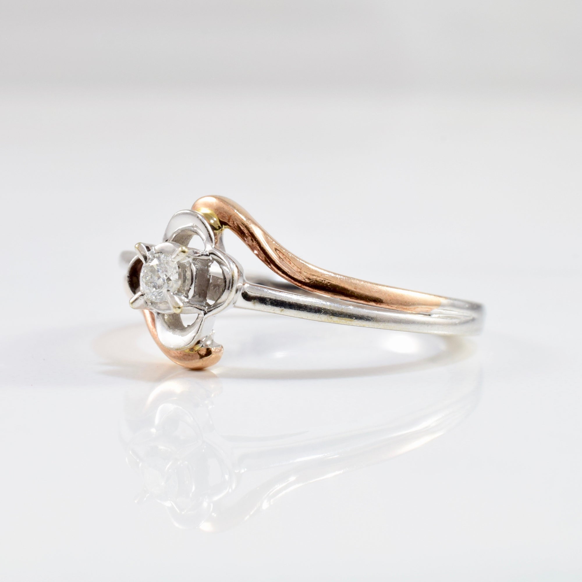 Floral Diamond Ring | 0.05 ct SZ 6 |