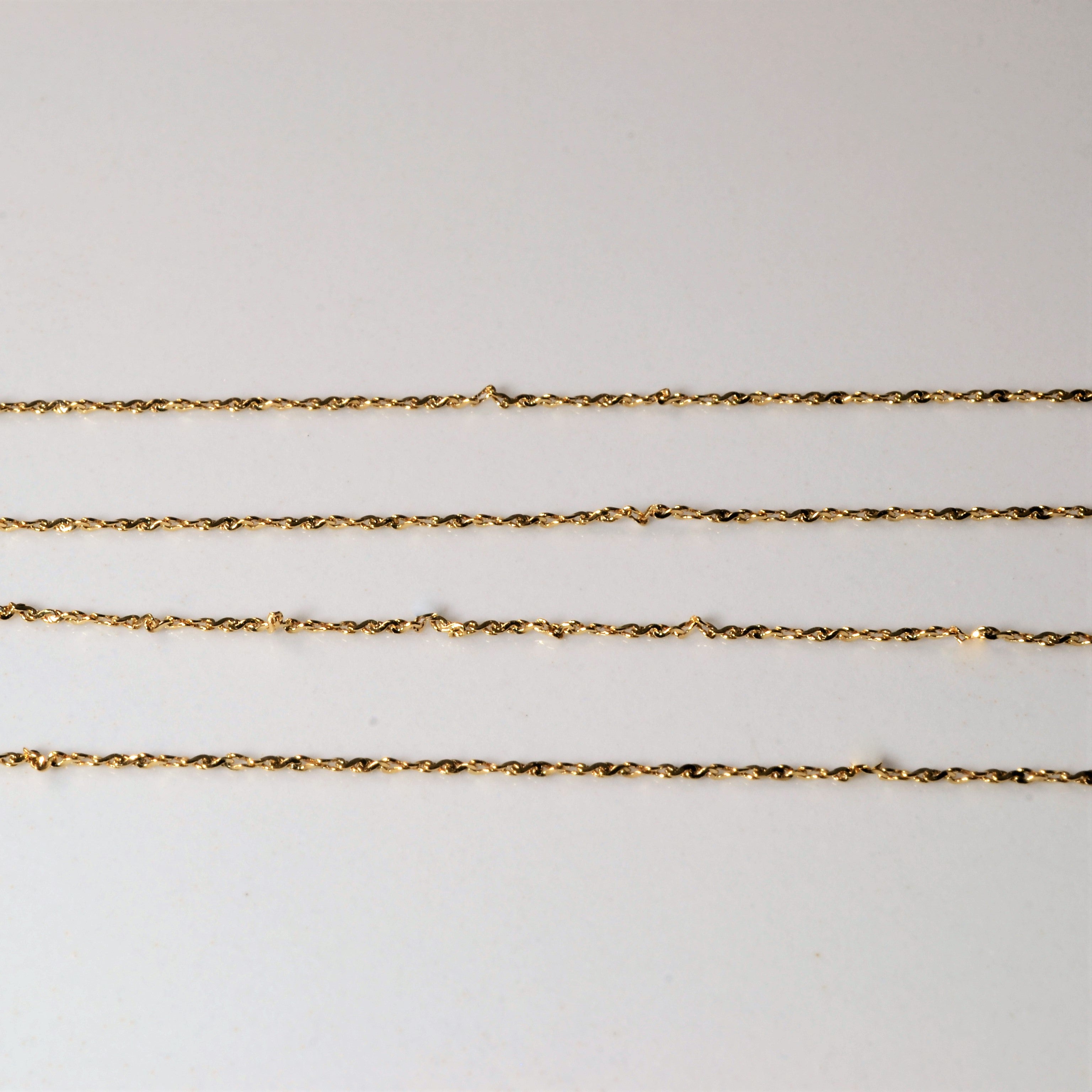 10k Yellow Gold Twisted Serpentine Chain | 18" |