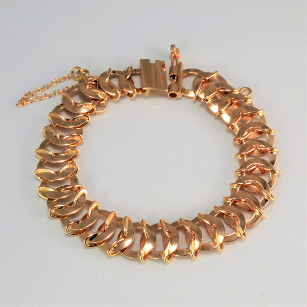 Rolo Chain Rose Gold Ladies Bracelet | 6.5''|