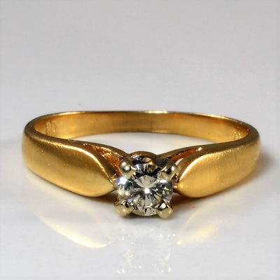 Yellow Gold Solitaire Diamond Ring | 0.20ct | SZ 6 |