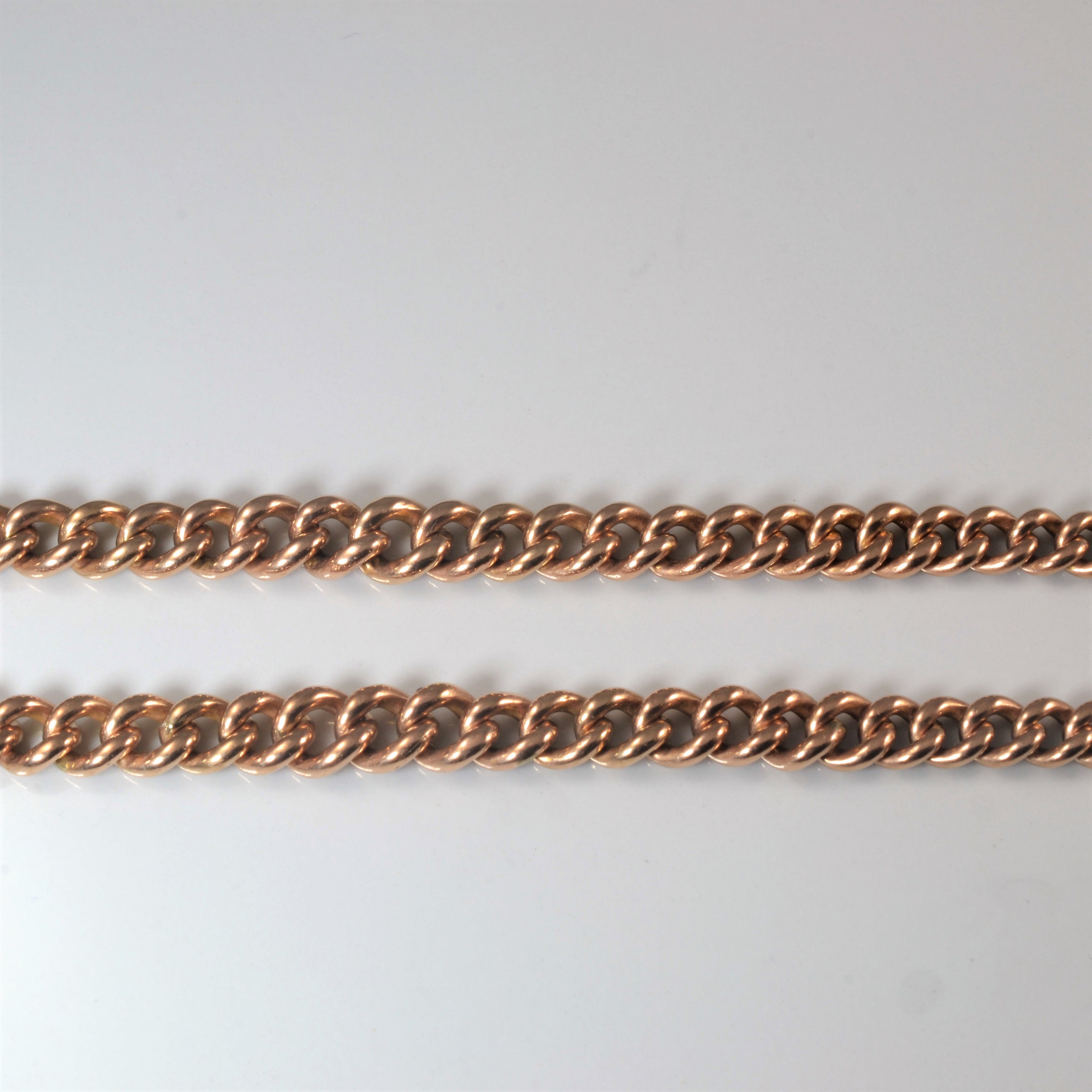 1918 Rose Gold Albert Chain | 15"|