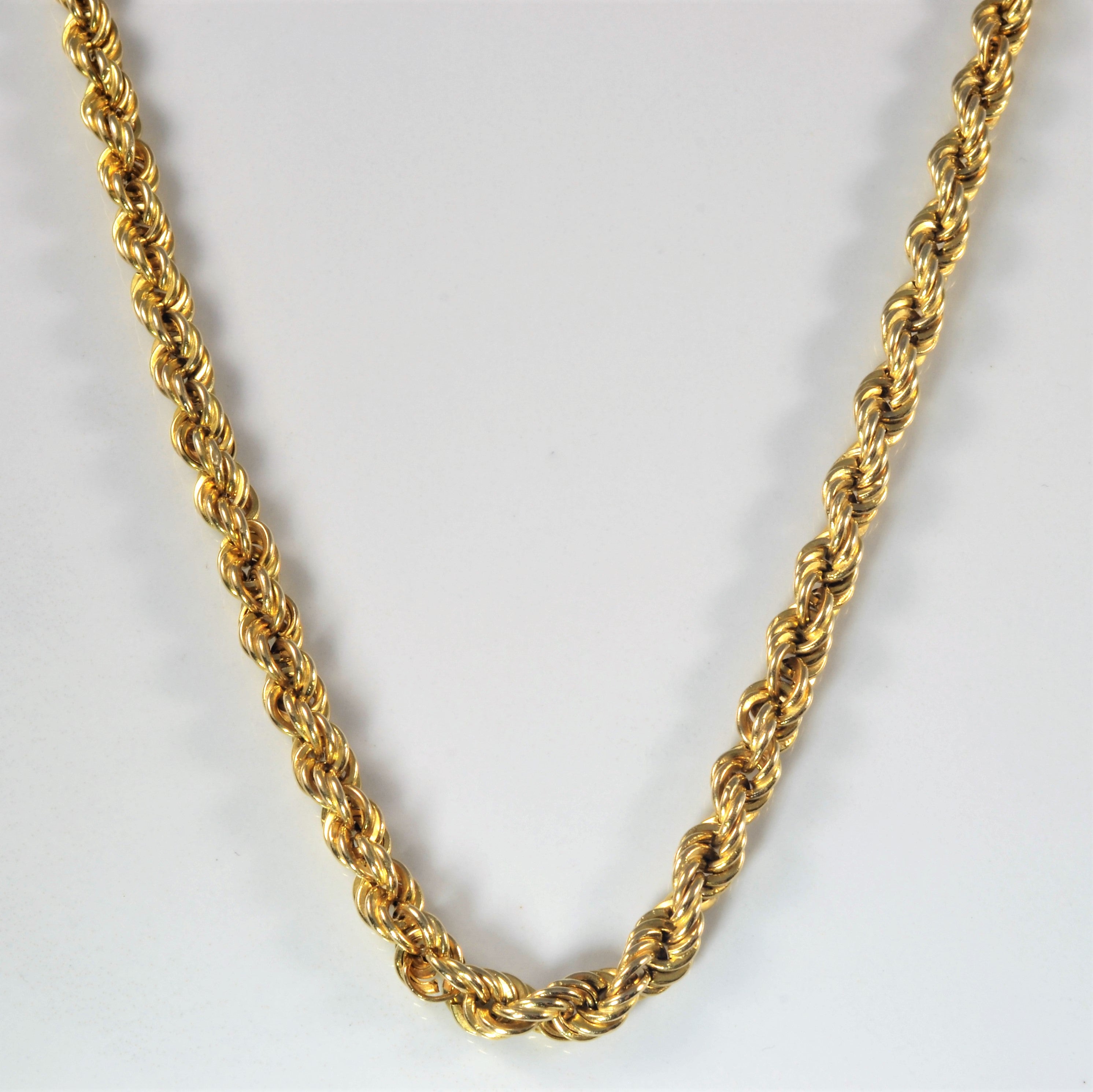 10k Yellow Gold Rope Chain | 28" |