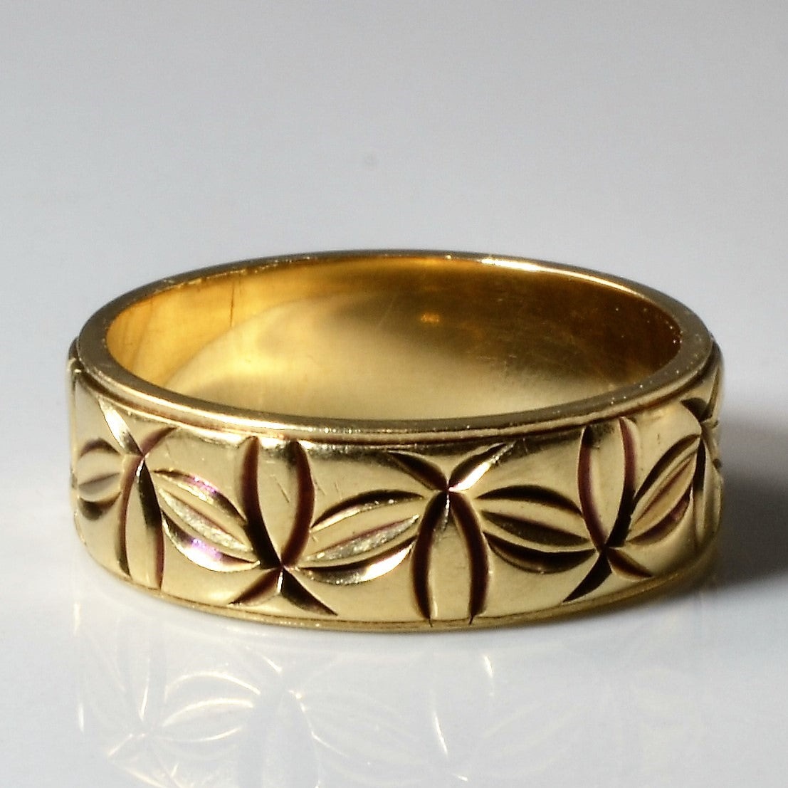 Birks' Yellow Gold Ornate Band | SZ 5.25 |