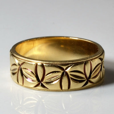 Birks' Yellow Gold Ornate Band | SZ 5.25 |