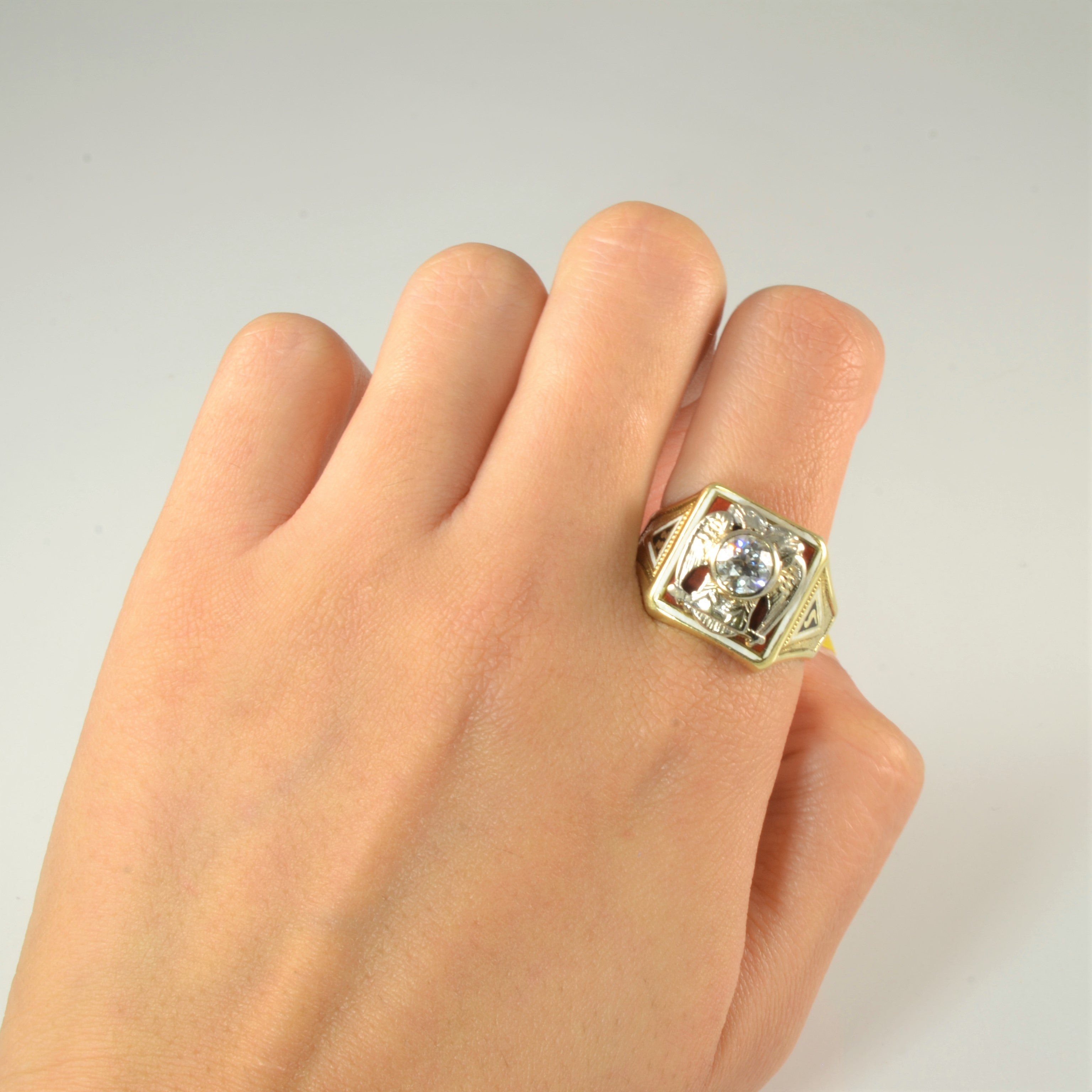 1930s Diamond Mason Ring | 1.02ct | SZ 11 |