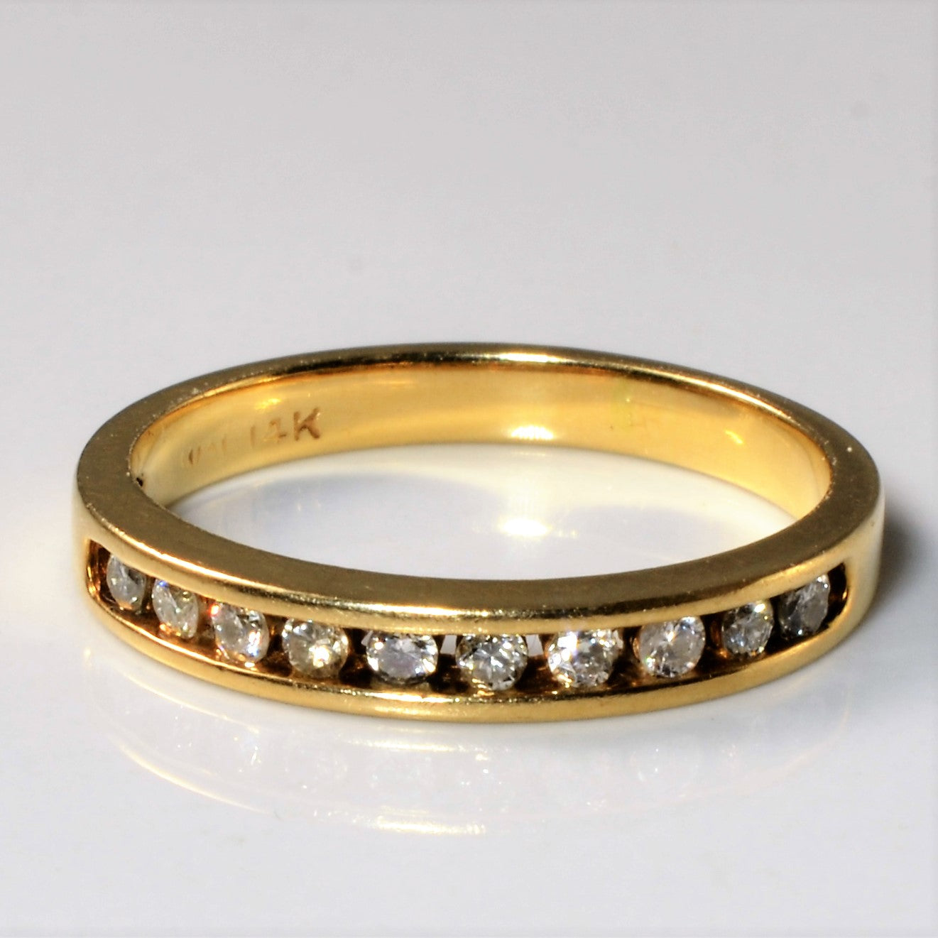 Channel Set Diamond Wedding Band | 0.15ctw | SZ 6.25 |