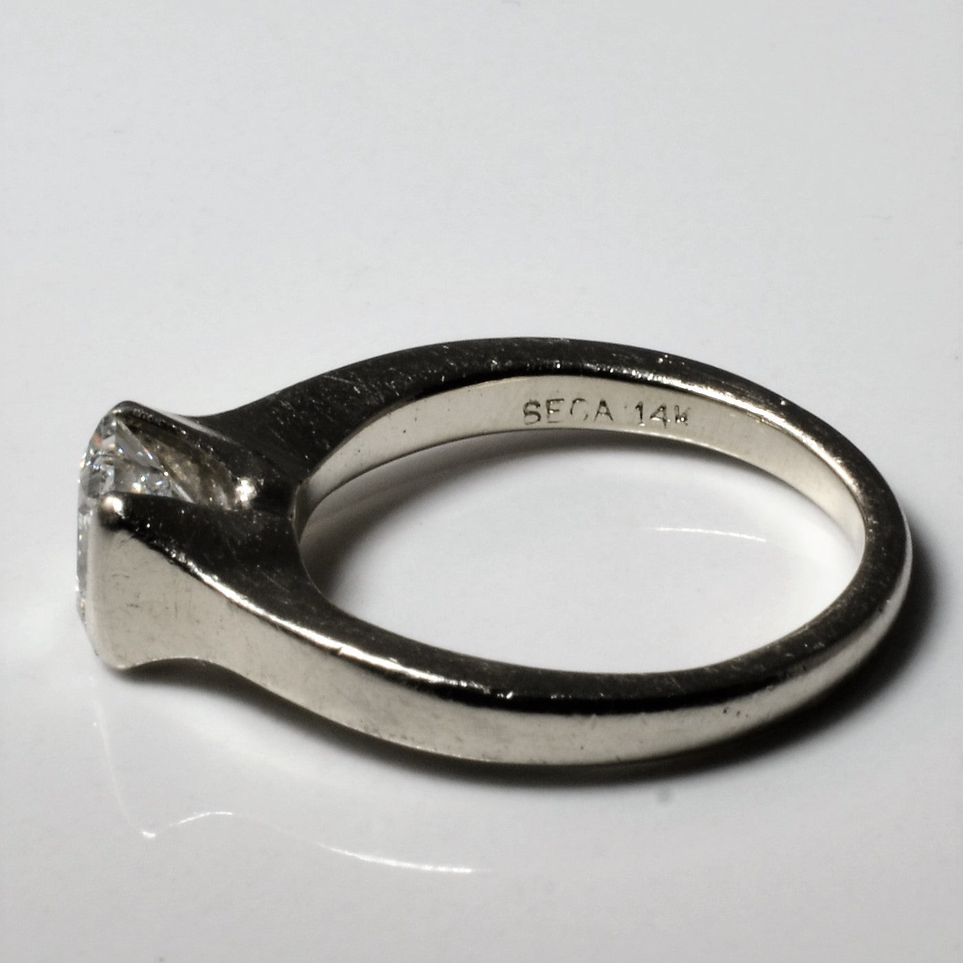 Semi Bezel Set Princess Engagement Ring | 1.10ct | SZ 6.25 |