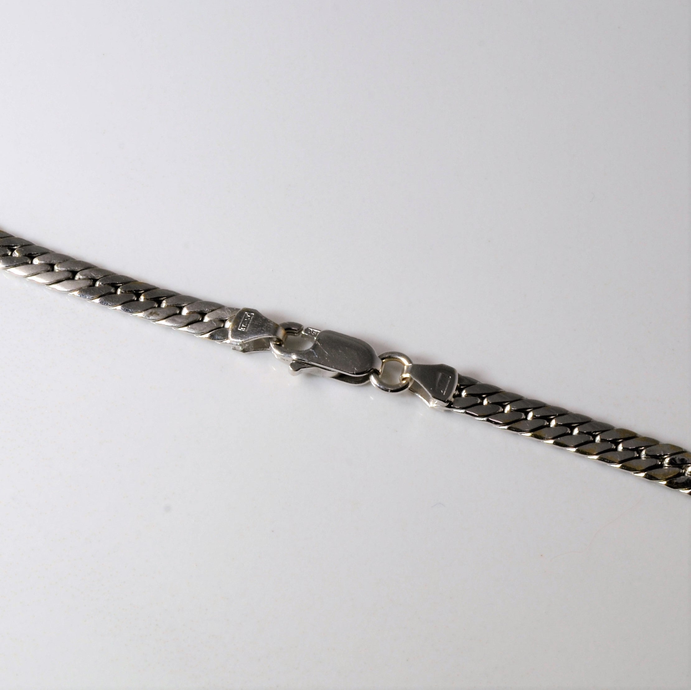 18k White Gold Herringbone Chain | 17.5" |