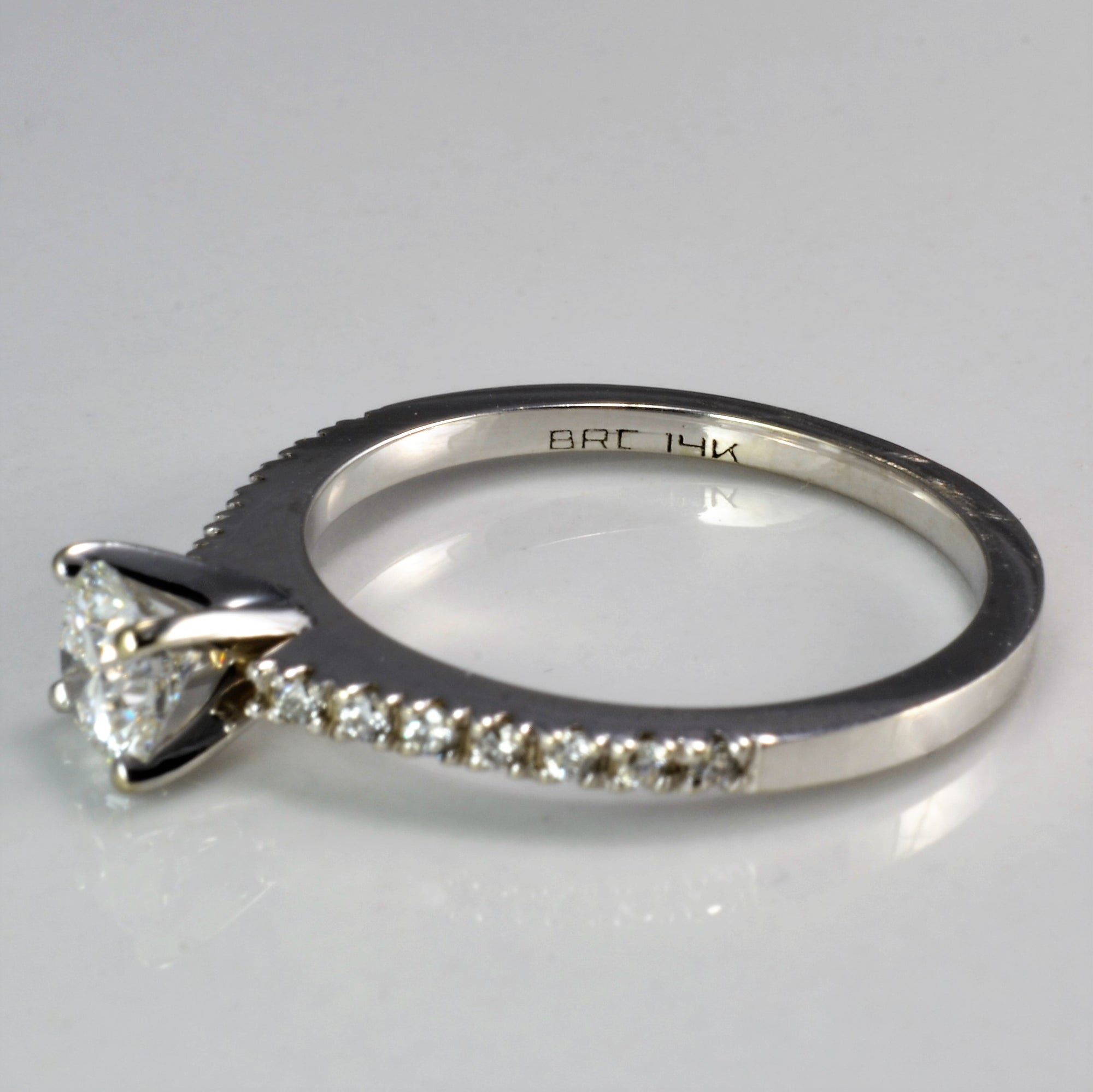 Pave Set Diamond Engagement Ring | 0.54 ctw, SZ 5.25 |