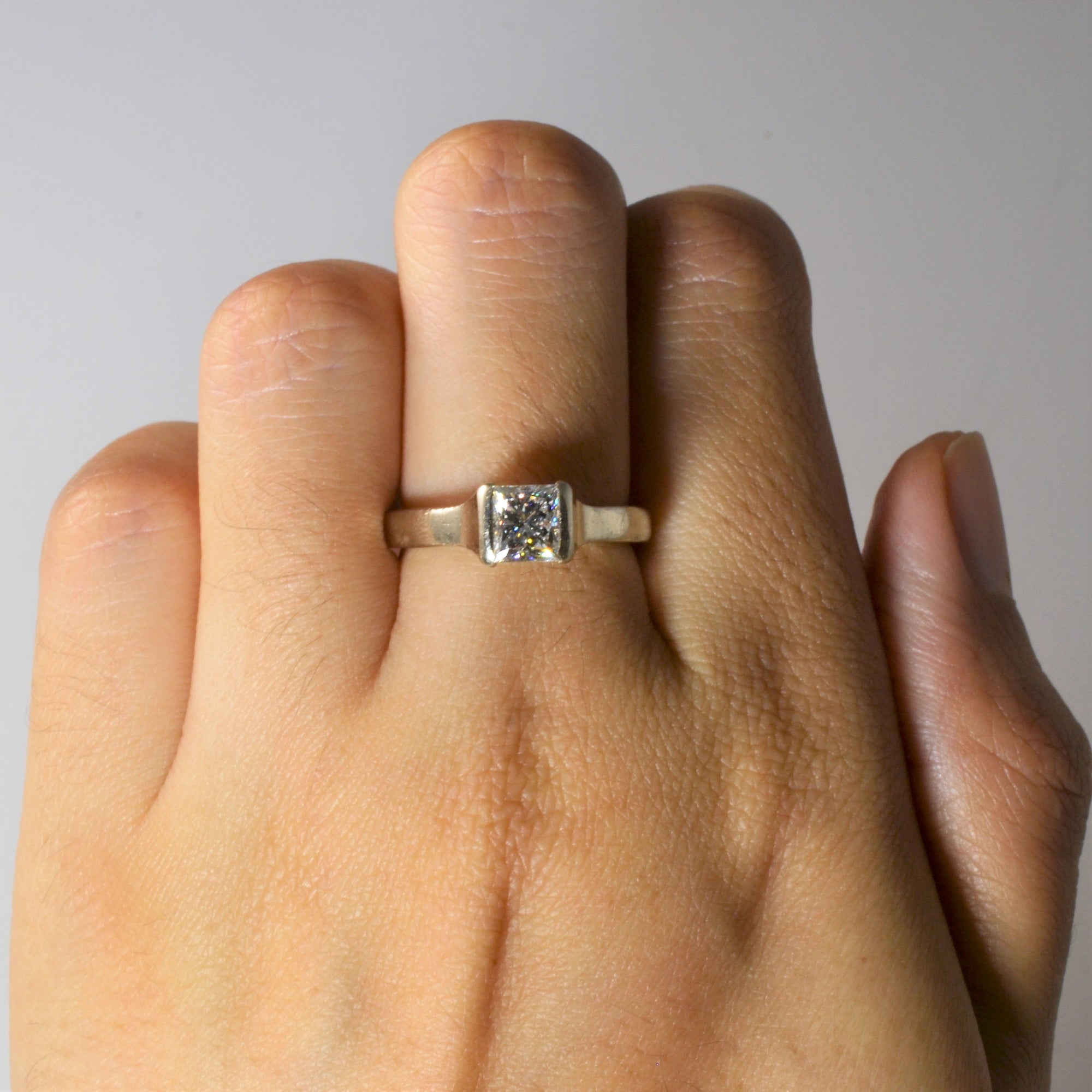 Semi Bezel Set Princess Engagement Ring | 1.10ct | SZ 6.25 |