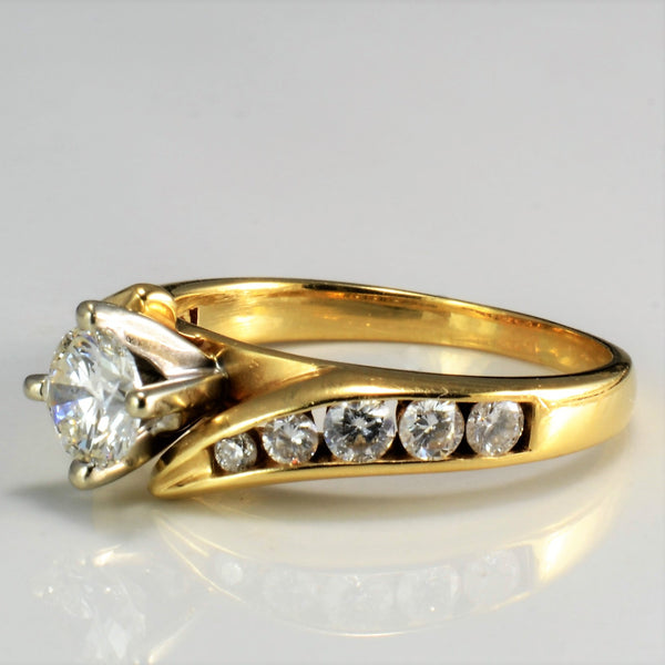 Bypass Channel Diamond Engagement Ring | 0.95 ctw, SZ 6.75 |