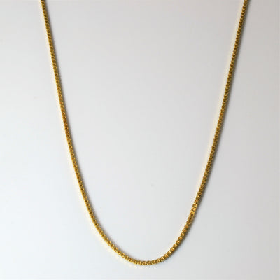 14k Yellow Gold Box Chain | 24