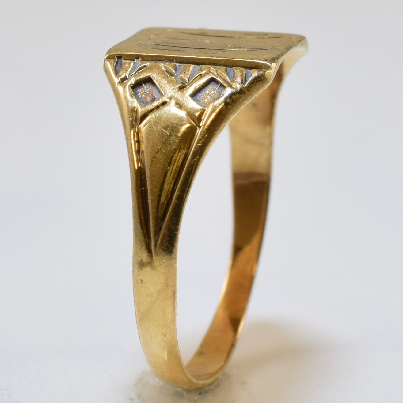 Early 1900s 'AFC' Engraved Signet Ring | SZ 7 |