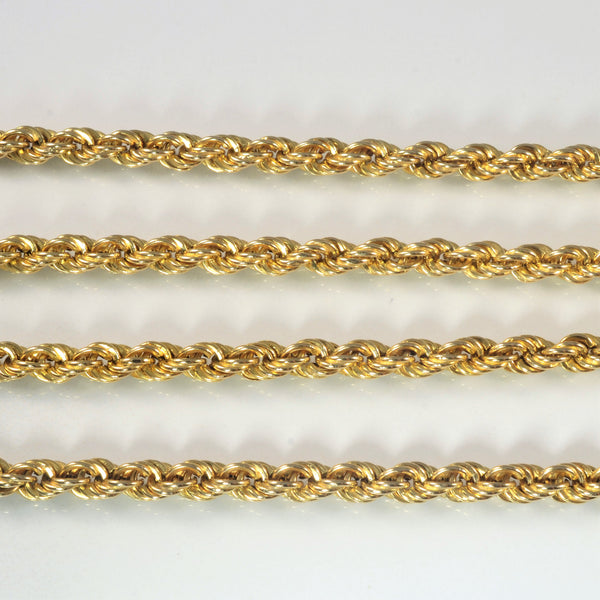 10k Yellow Gold Rope Chain | 28
