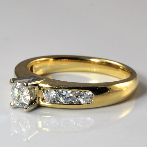 Diamond Channel Engagement Ring | 0.54ctw | SZ 6.5 |
