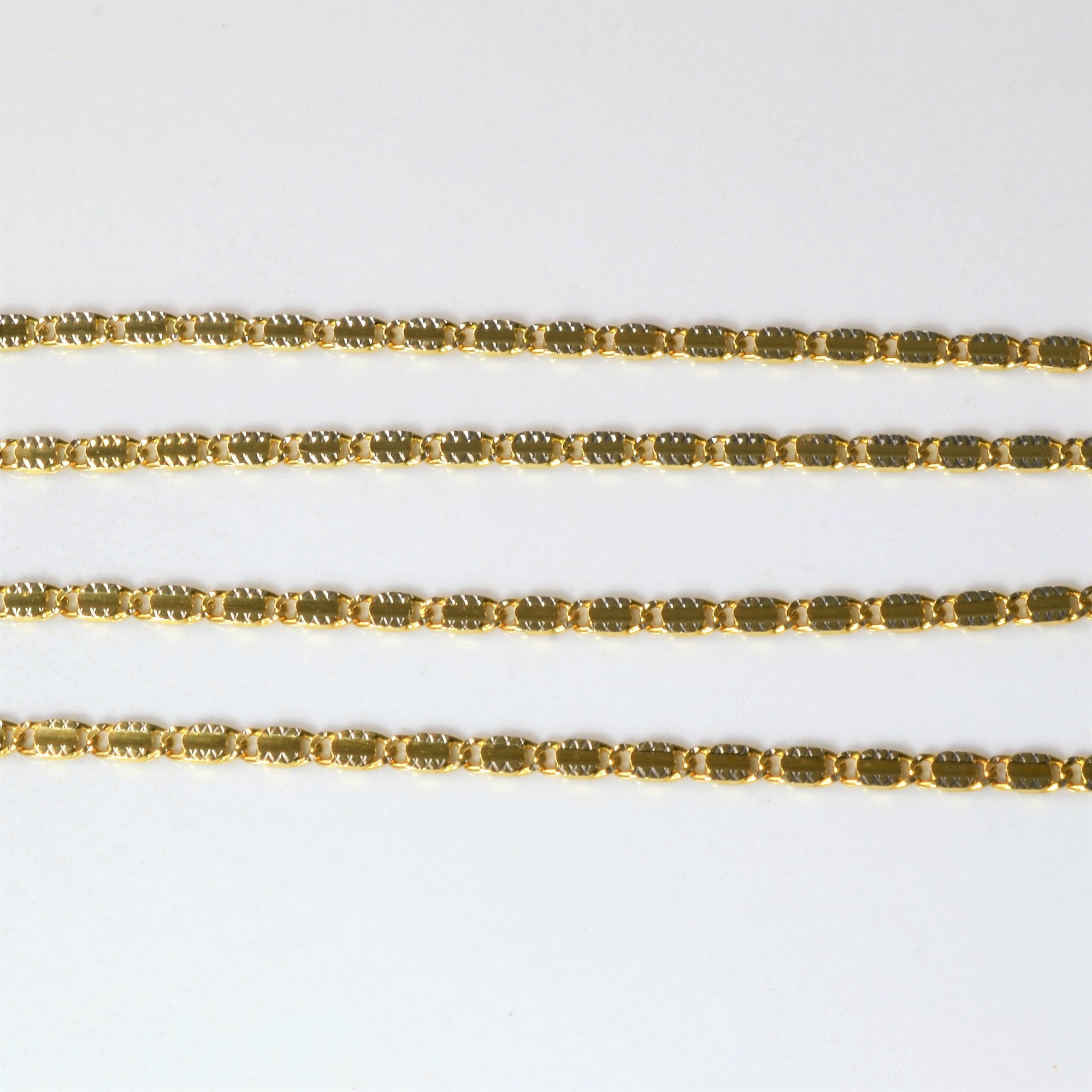 18k Two Tone Gold Anchor Chain | 18