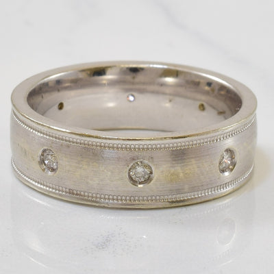 White Gold Flush Set Diamond Eternity Band | 0.21ctw | SZ 10 |