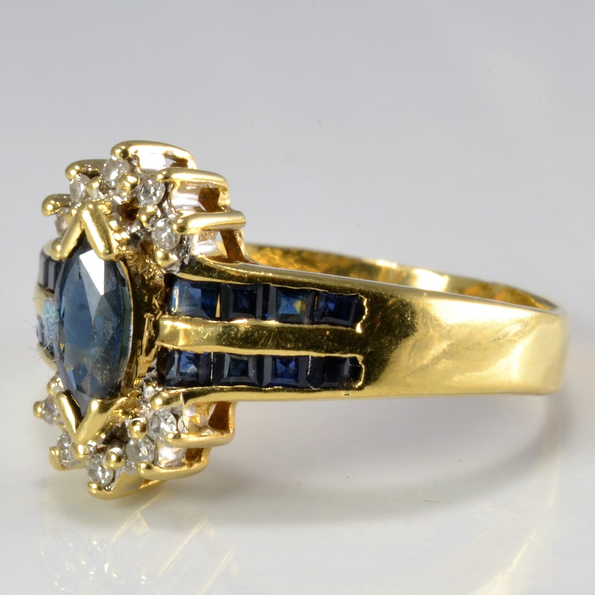 Sapphire & Diamond Ladies Cocktail Ring | 0.05 ctw, SZ 5.5 |