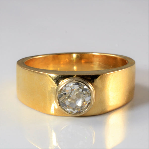 Bezel Set Old European Diamond Ring Circa 1950s | 0.81ct | SZ 10.5 |
