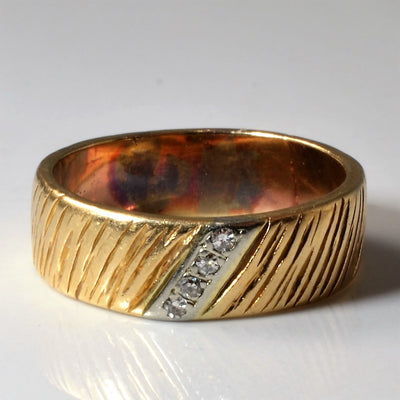 Textured Diamond Band | 0.05ctw | SZ 9 |