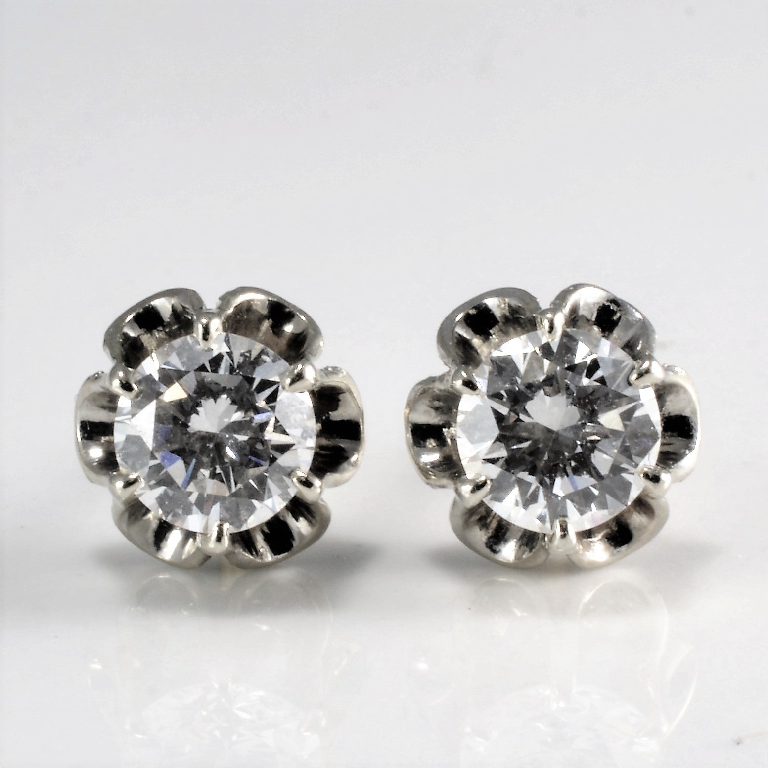 Flower Diamond Stud Earrings | 1.12 ctw |