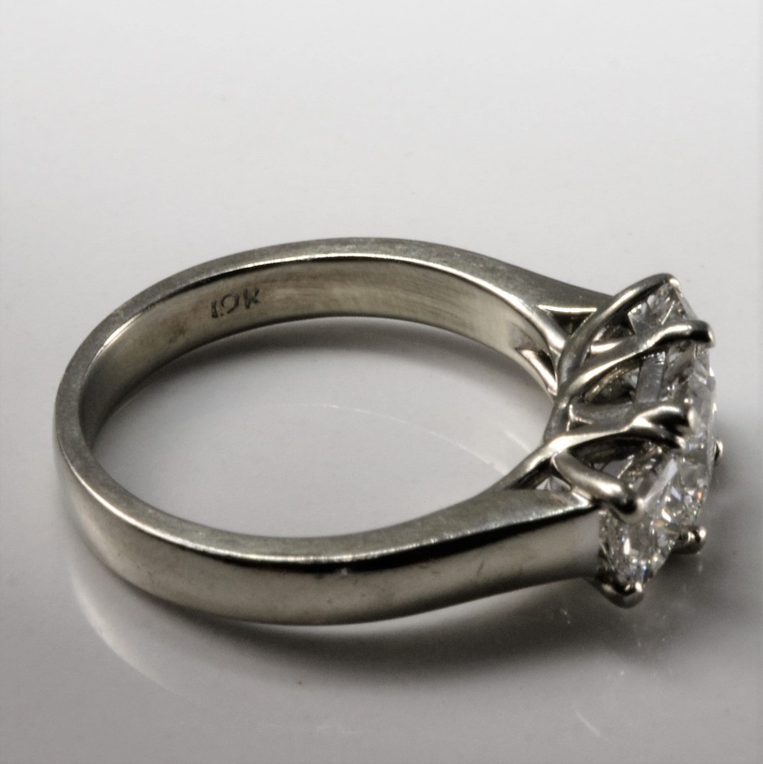 Three Stone Princess Diamond Engagement Ring | 1.56ctw | SZ 5.75 |
