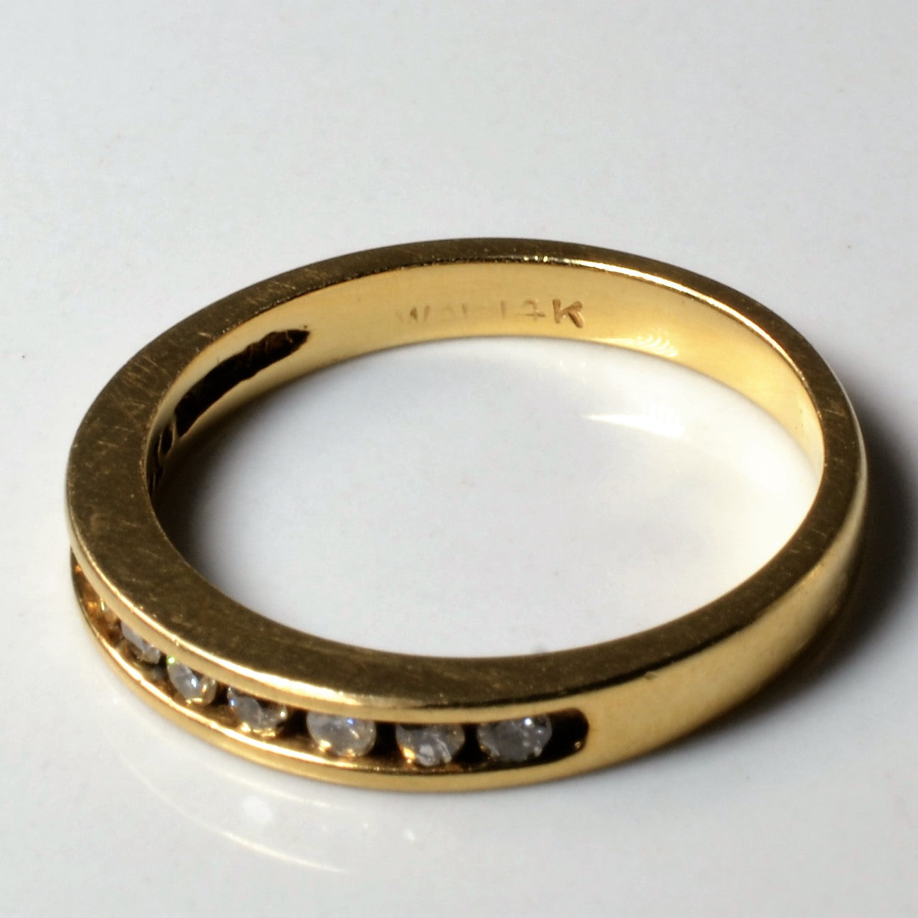 Channel Set Diamond Wedding Band | 0.15ctw | SZ 6.25 |