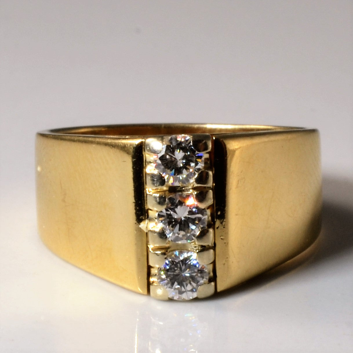 Vertical Three Stone Diamond Ring | 0.36ctw | SZ 7.25 |