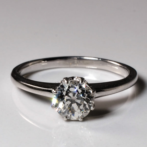Mid Century Eight Prong Diamond Ring | 0.78ct | SZ 5.5 |