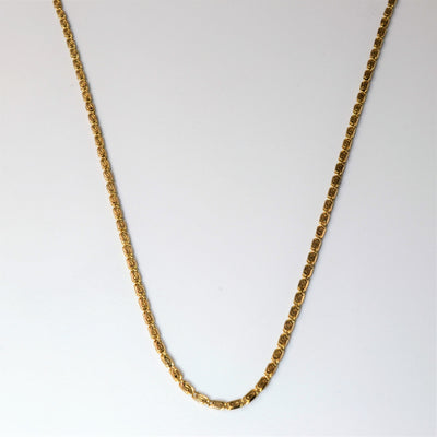 14k Yellow Gold Scroll Chain | 20