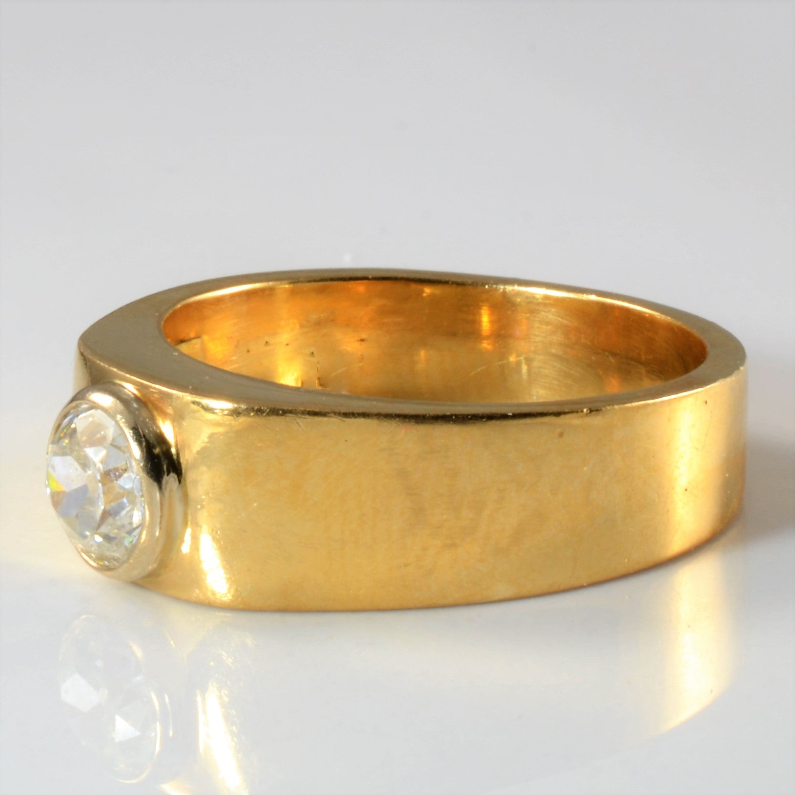 Bezel Set Old European Diamond Ring Circa 1950s | 0.81ct | SZ 10.5 |