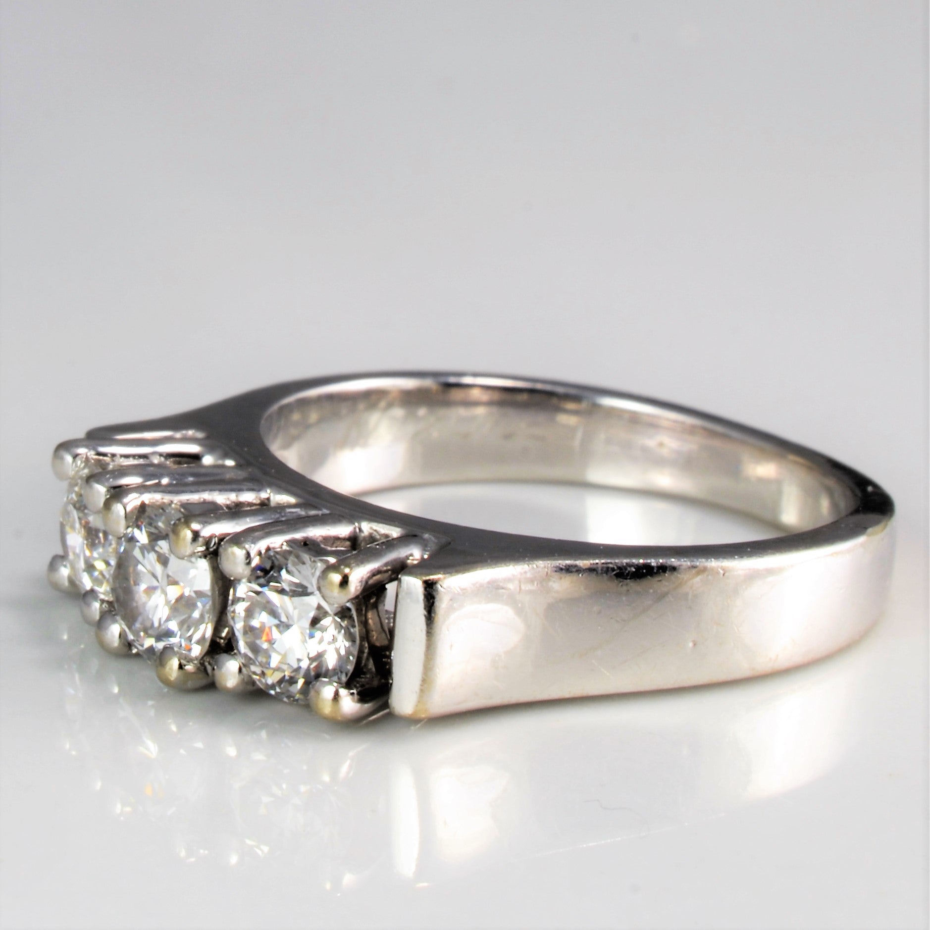Three Stone Diamond Engagement Ring | 0.70 ctw, SZ 5 |