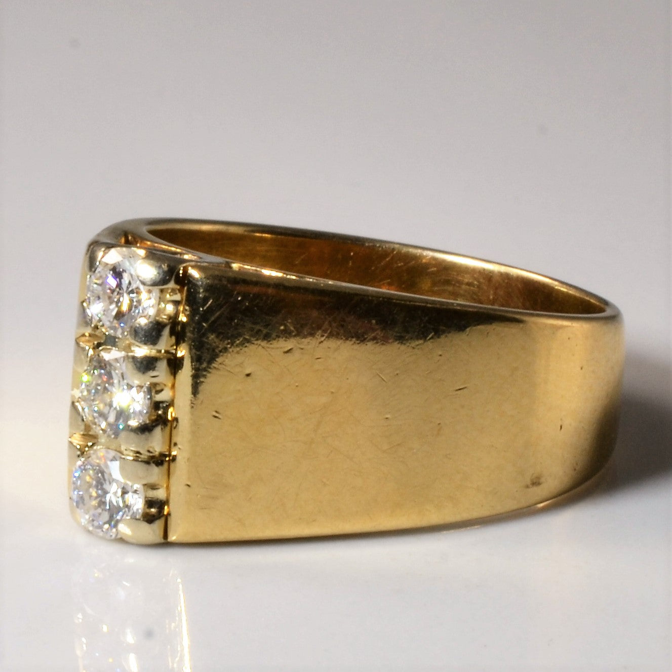 Vertical Three Stone Diamond Ring | 0.36ctw | SZ 7.25 |