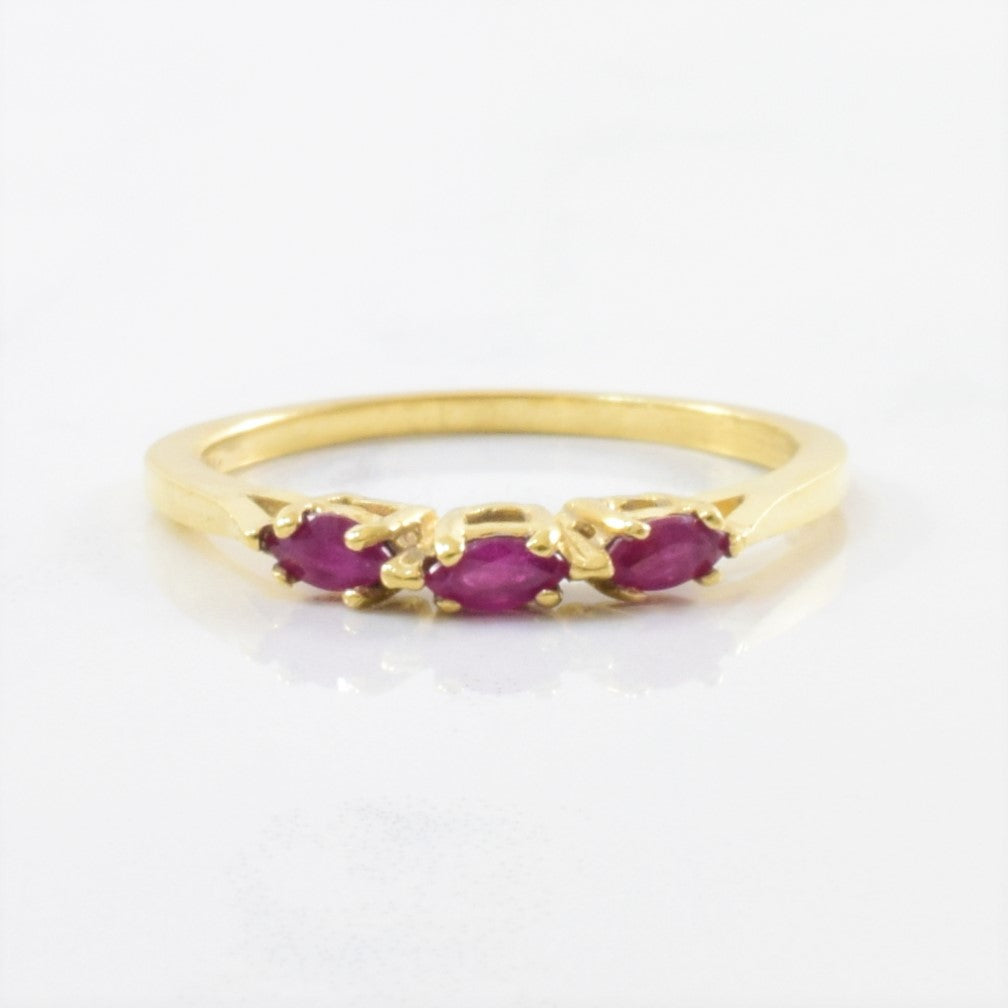 Petite Marquise Ruby Ring | 0.15ctw | SZ 7.5 |