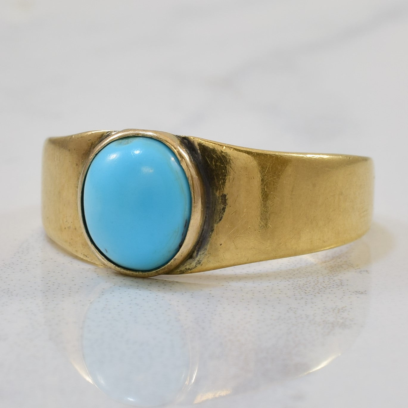 Bezel Set Turquoise Ring | 1.22ct | SZ 7.25 |