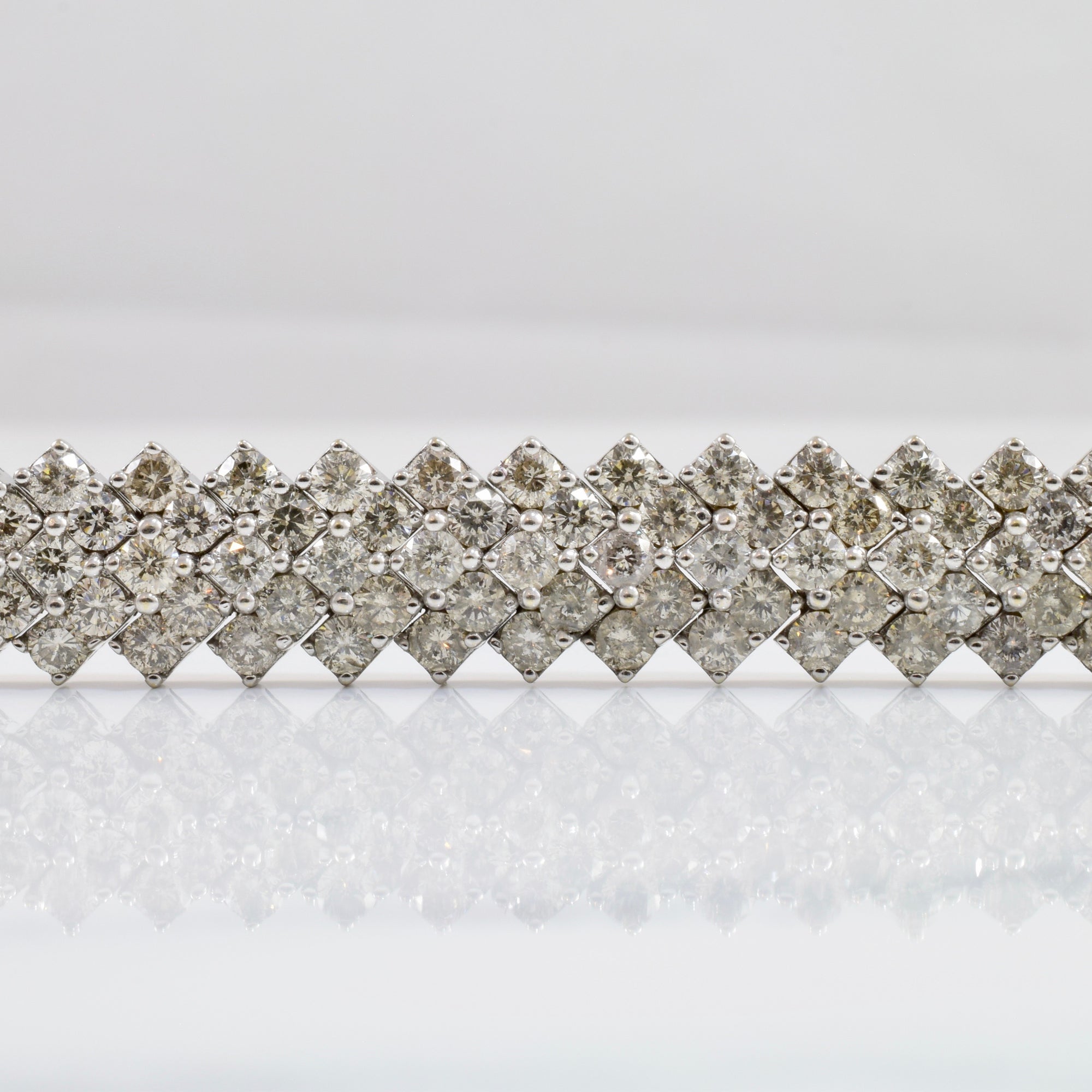 Large Diamond Cluster Bracelet | 15.30 ctw | 6