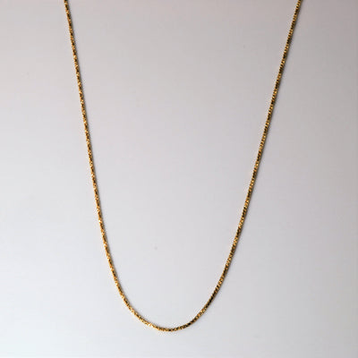 10k Yellow Gold Twisted Box Chain | 24