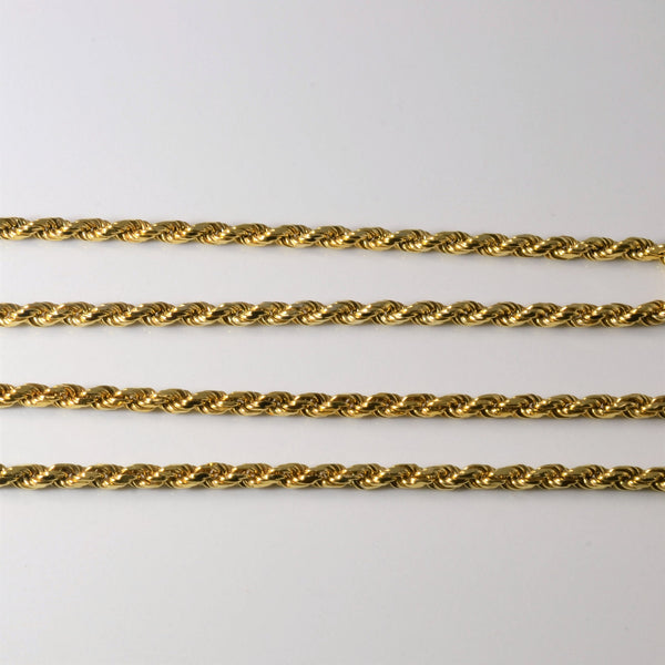 18k Yellow Gold Rope Chain | 27