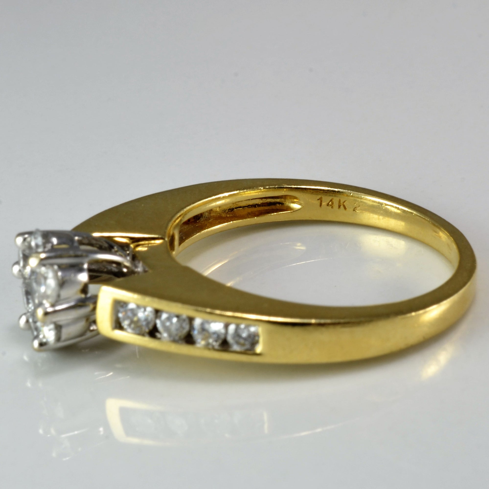 Cluster Diamond Engagement Ring | 0.55 ctw, SZ 7 |