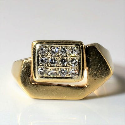 Abstract Diamond Grid Ring | 0.21ctw | SZ 8.75 |