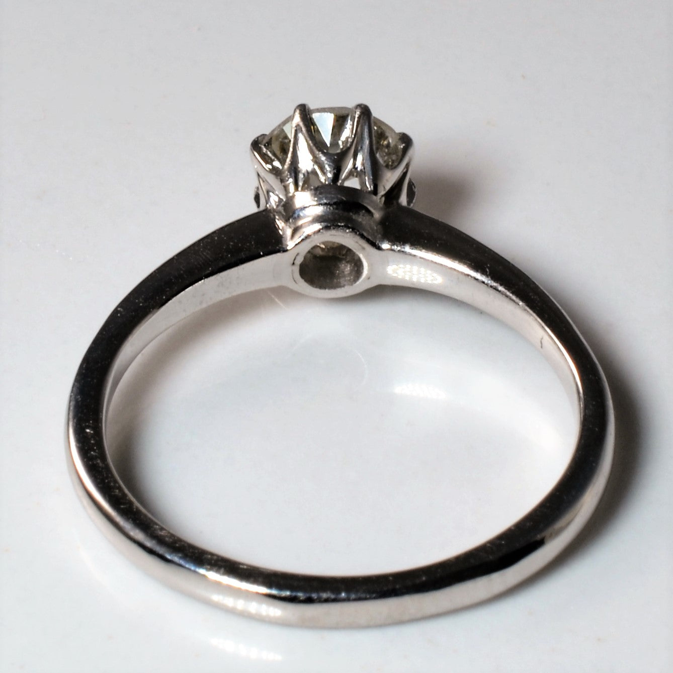 Mid Century Eight Prong Diamond Ring | 0.78ct | SZ 5.5 |