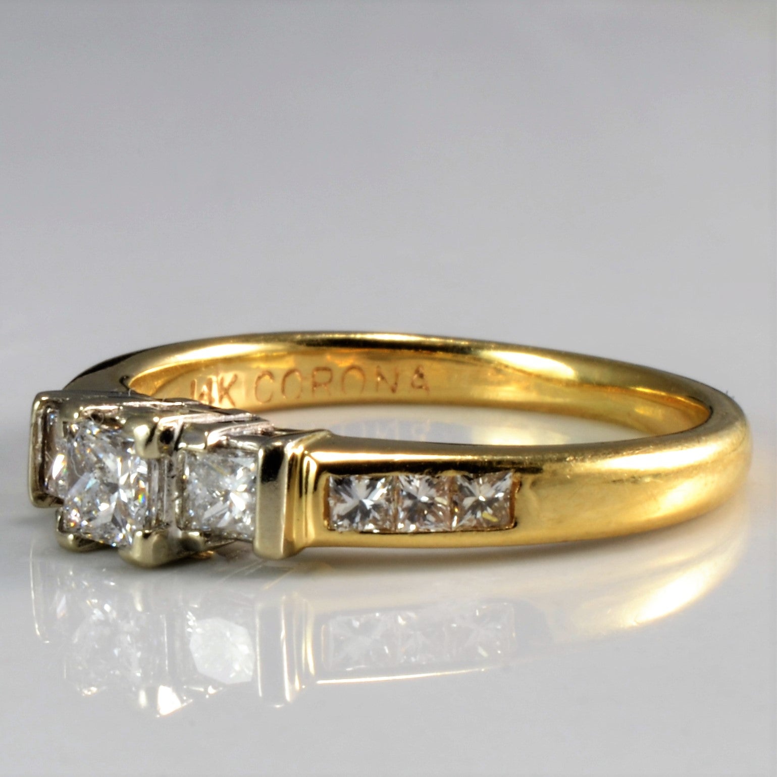 Three Stone Princess Diamond Ring | 0.45 ctw, SZ 5.75 |