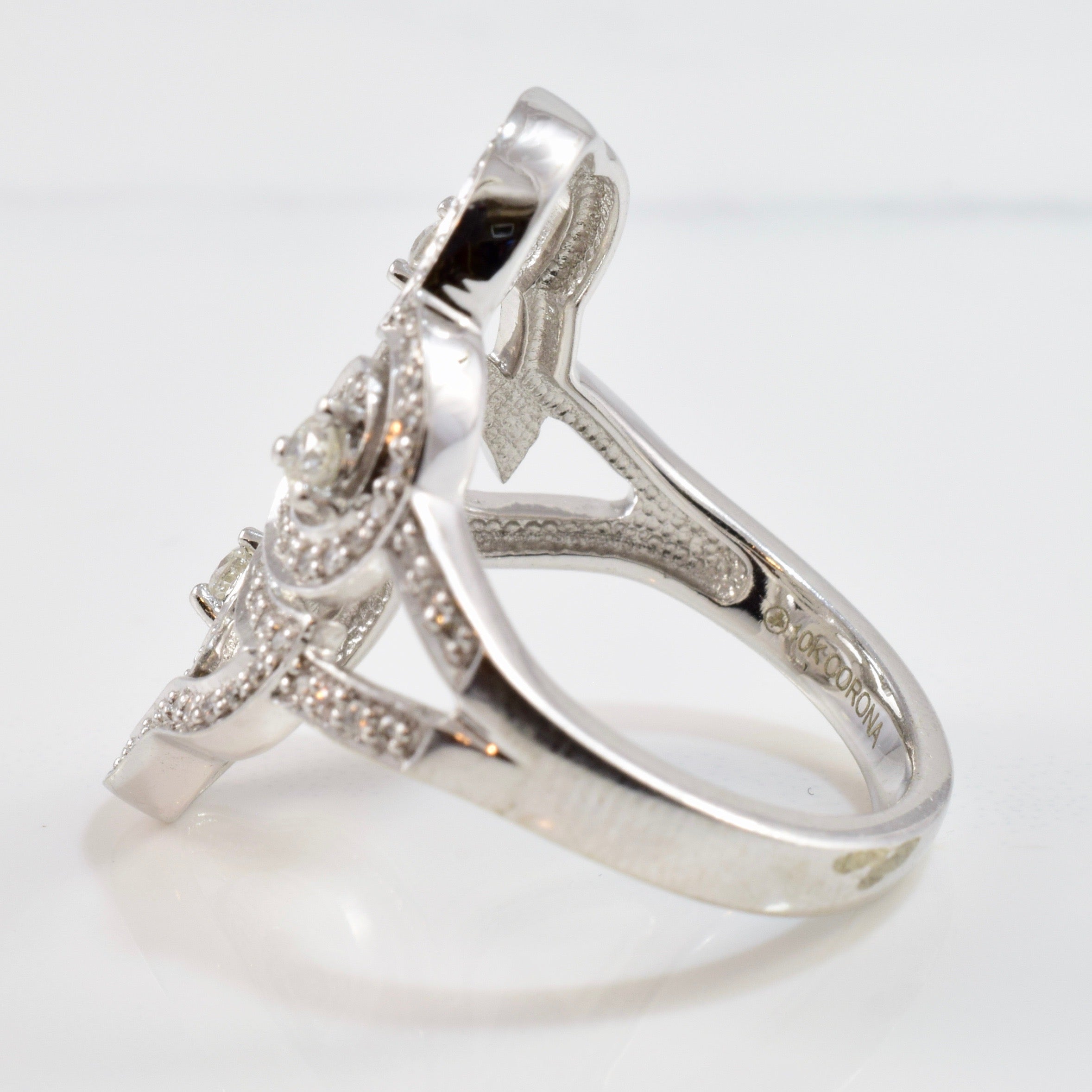 Free Form Diamond Ring | 0.51 ctw SZ 6.5 |