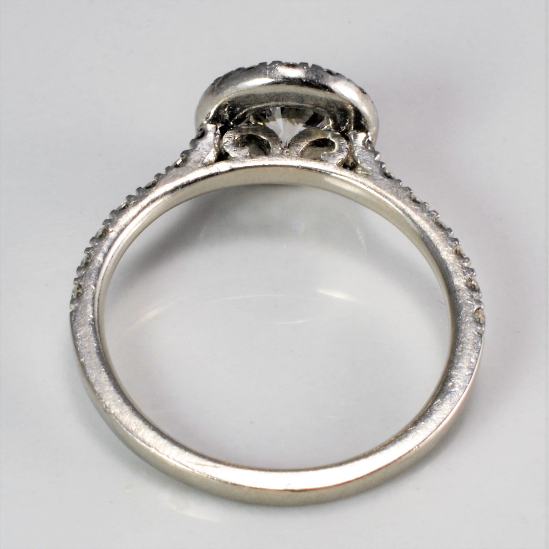 Diamond Halo Engagement Ring | 1.26 ctw, SZ 7.5 |