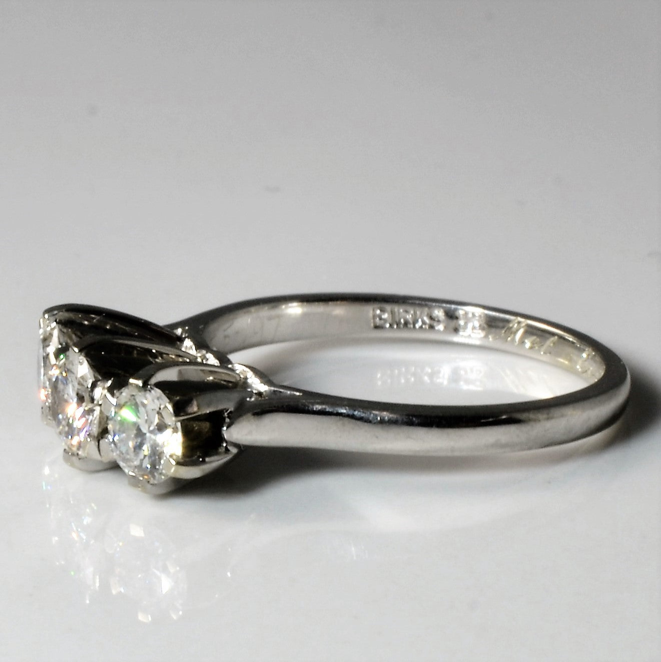 Birks' Three Stone Diamond Ring | 0.71ctw | SZ 6 |
